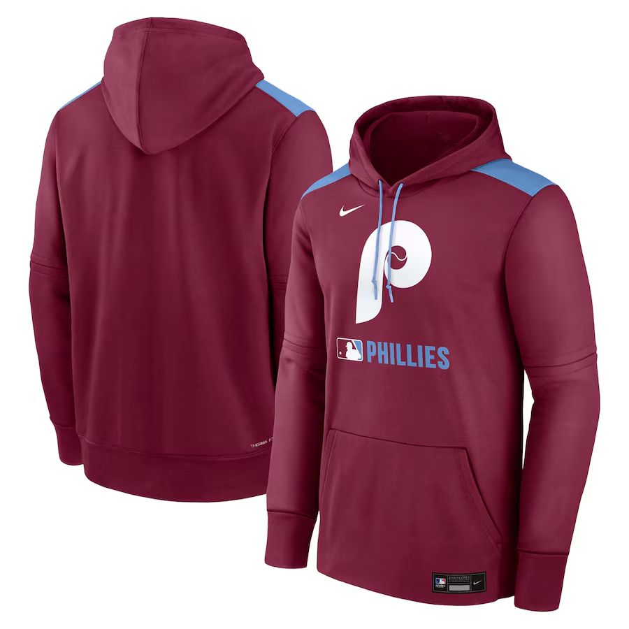 Men 2025 MLB Philadelphia Phillies Red Nike hoodie style 1->san diego padres->MLB Jersey
